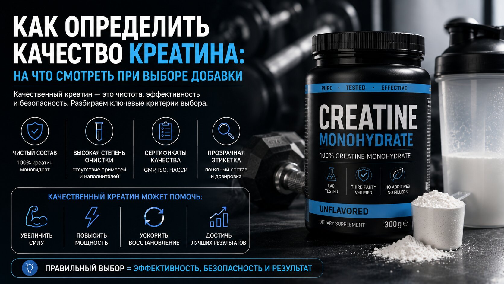 Качество креатина