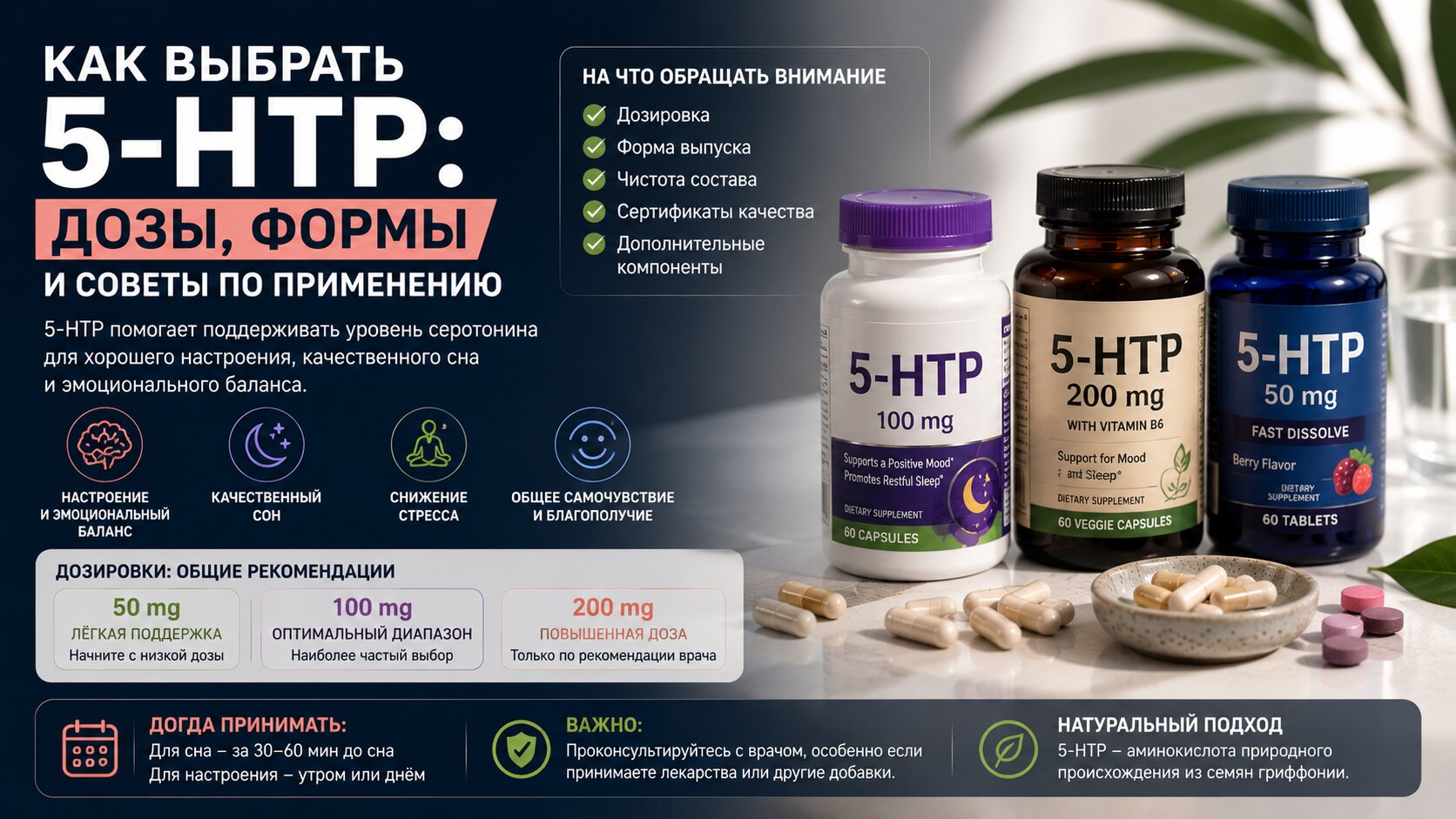 5-HTP дозировки