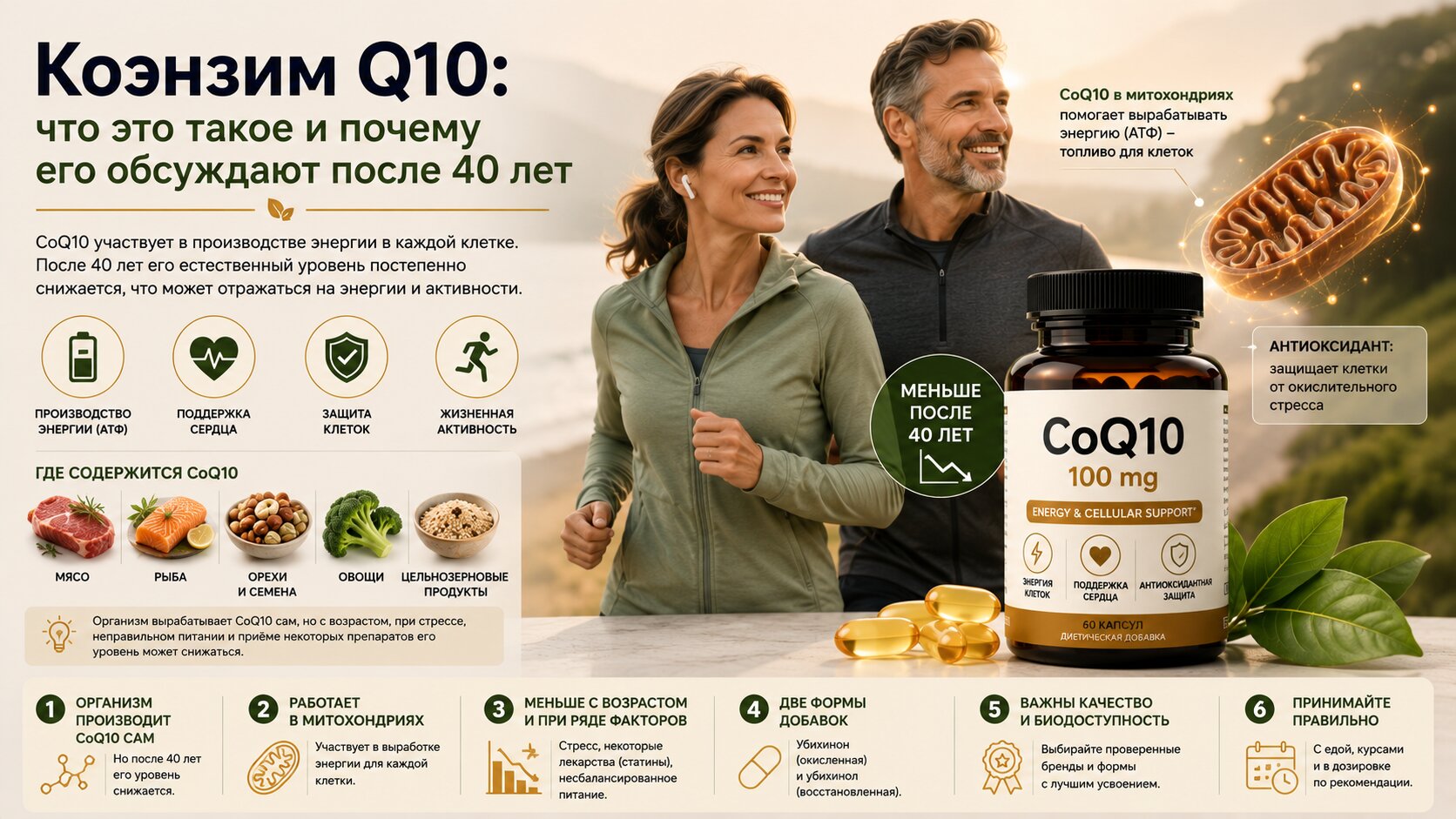 Коэнзим Q10 после 40 лет