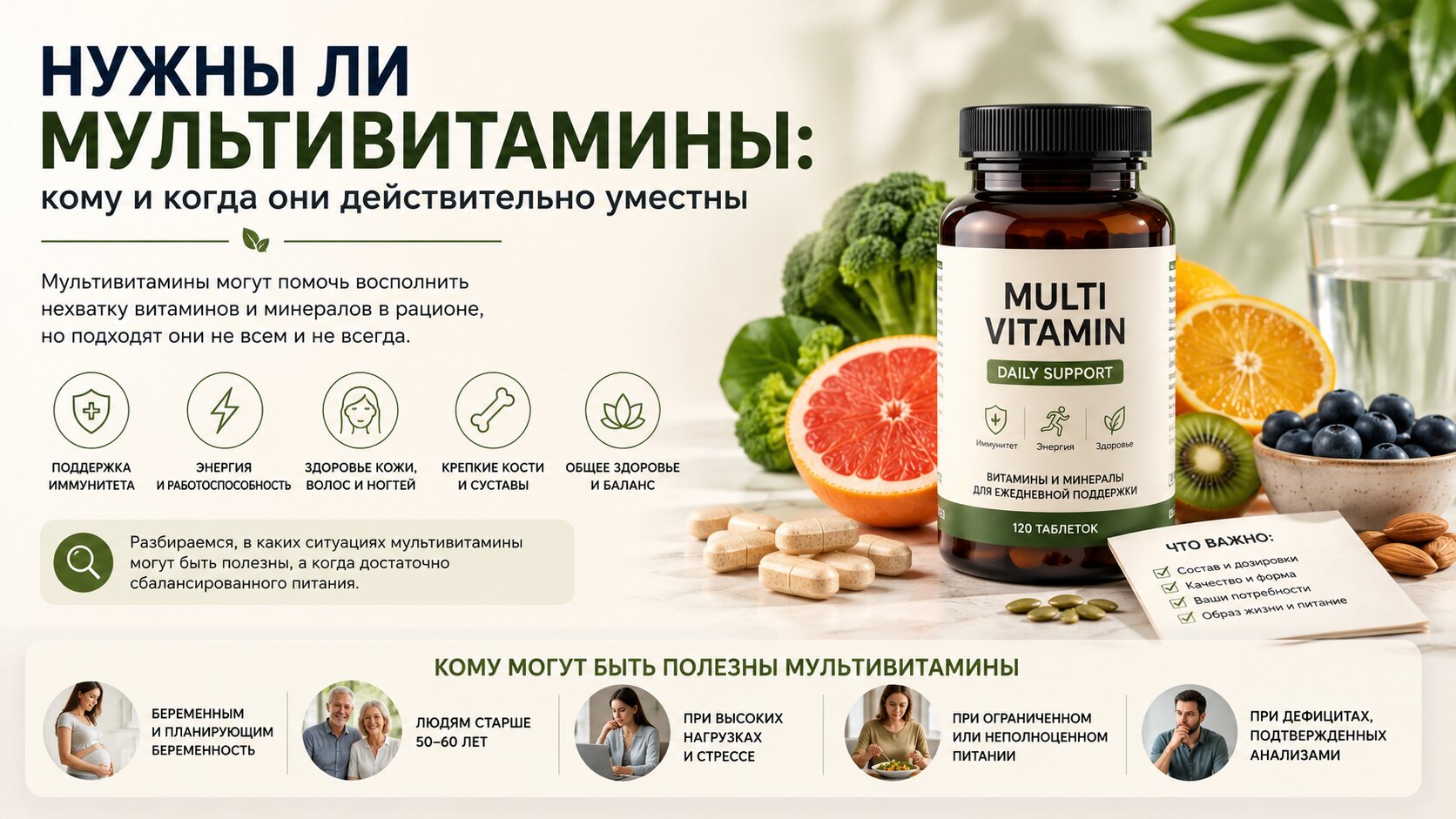 Нужны ли мультивитамины