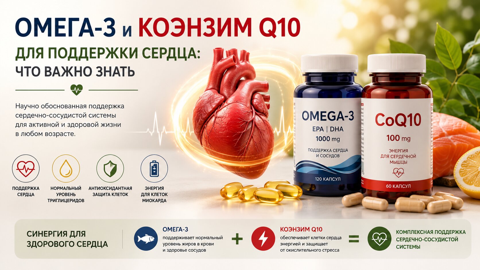 омега-3 и коэнзим Q10