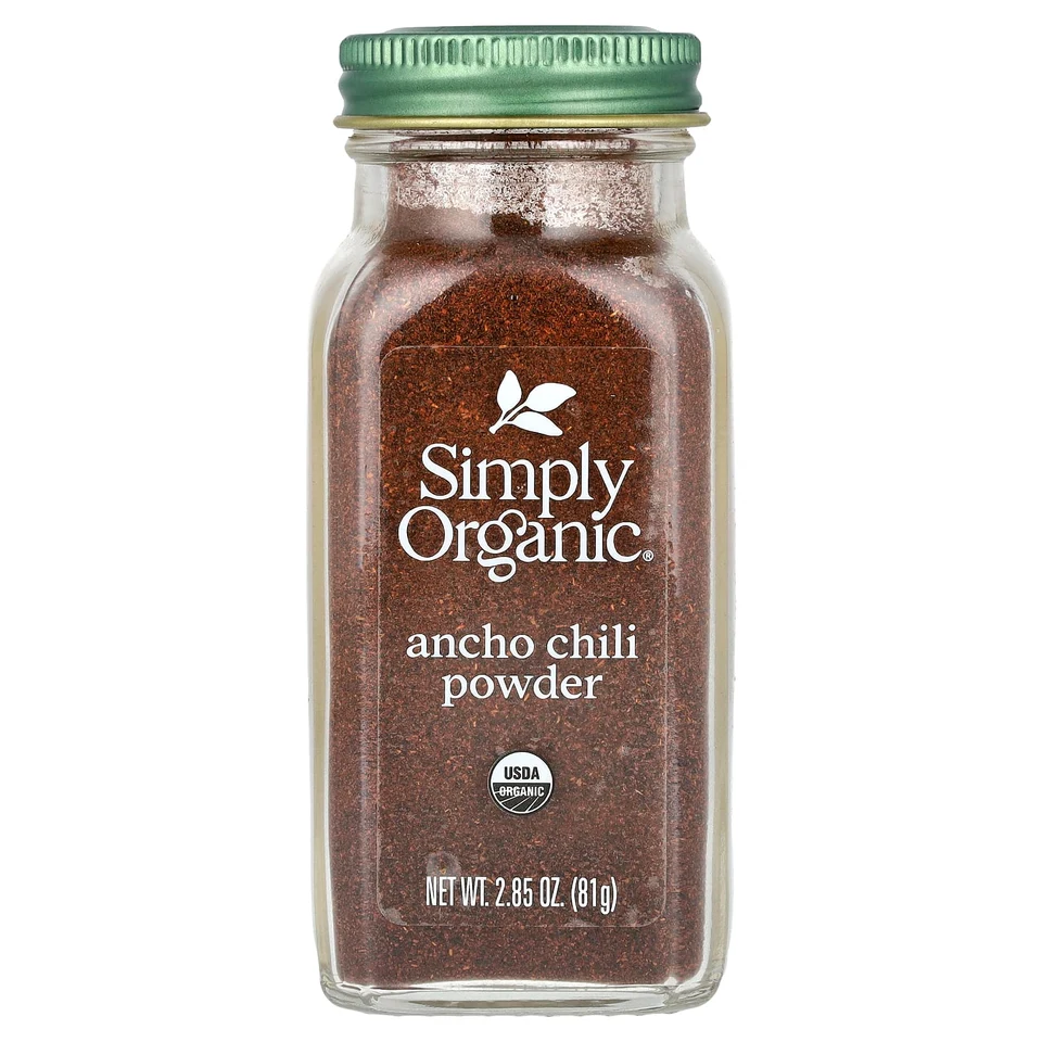 Порошок чили Simply Organic Ancho, 81 г
