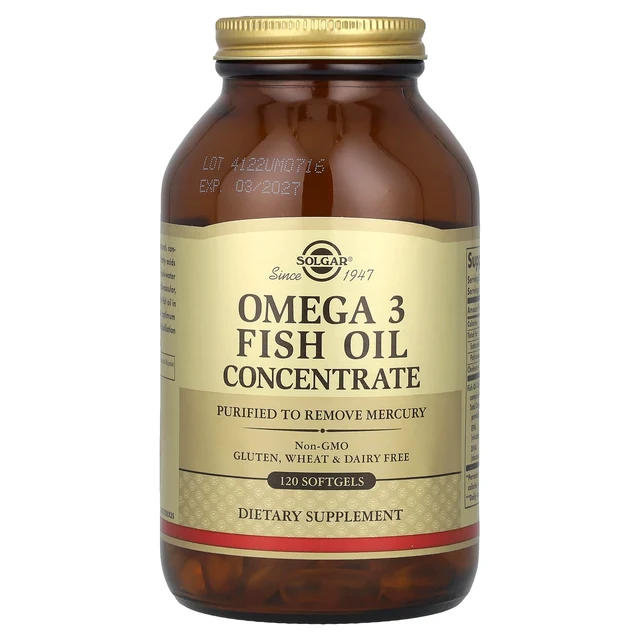 Рыбий жир Solgar Omega 3 Concentrate, 120 мягких капсул