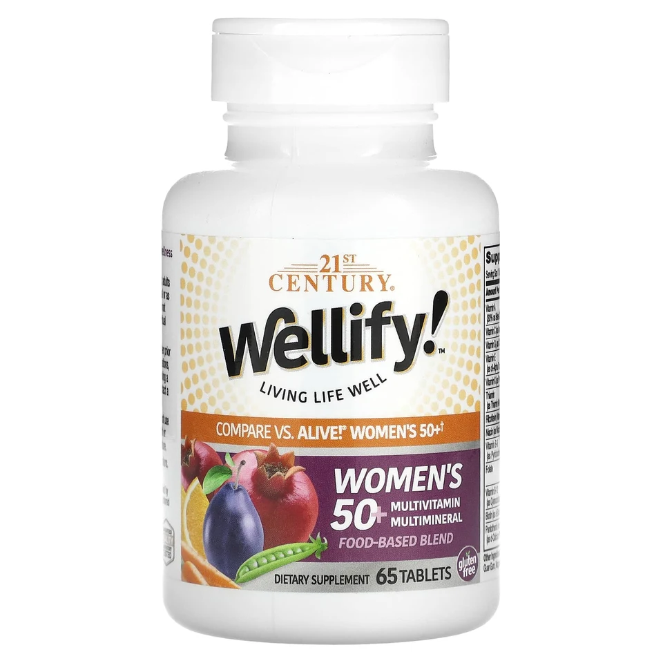 Мультивитамины 21st Century Wellify! Women's 50+ Multimineral, 65 таблеток