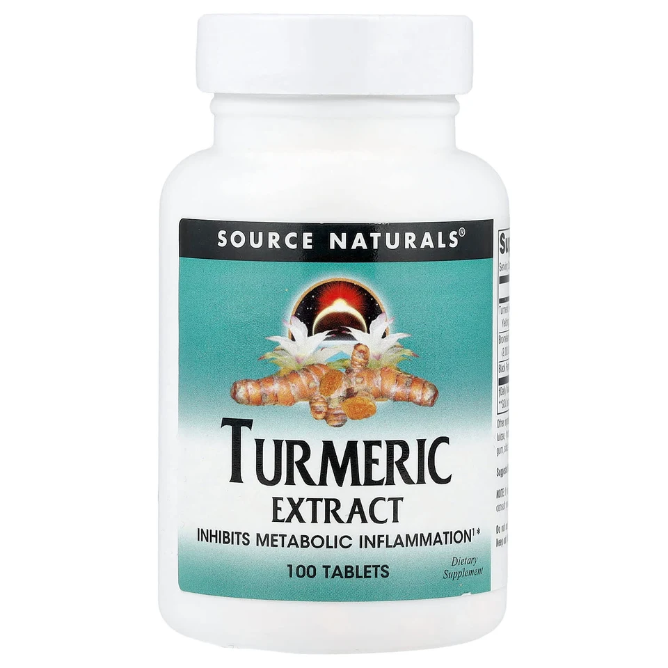 Куркума Source Naturals Extract, 100 таблеток