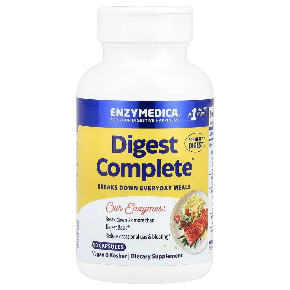 Ферментный комплекс Digest Complete Enzymedica®, 90 капсул