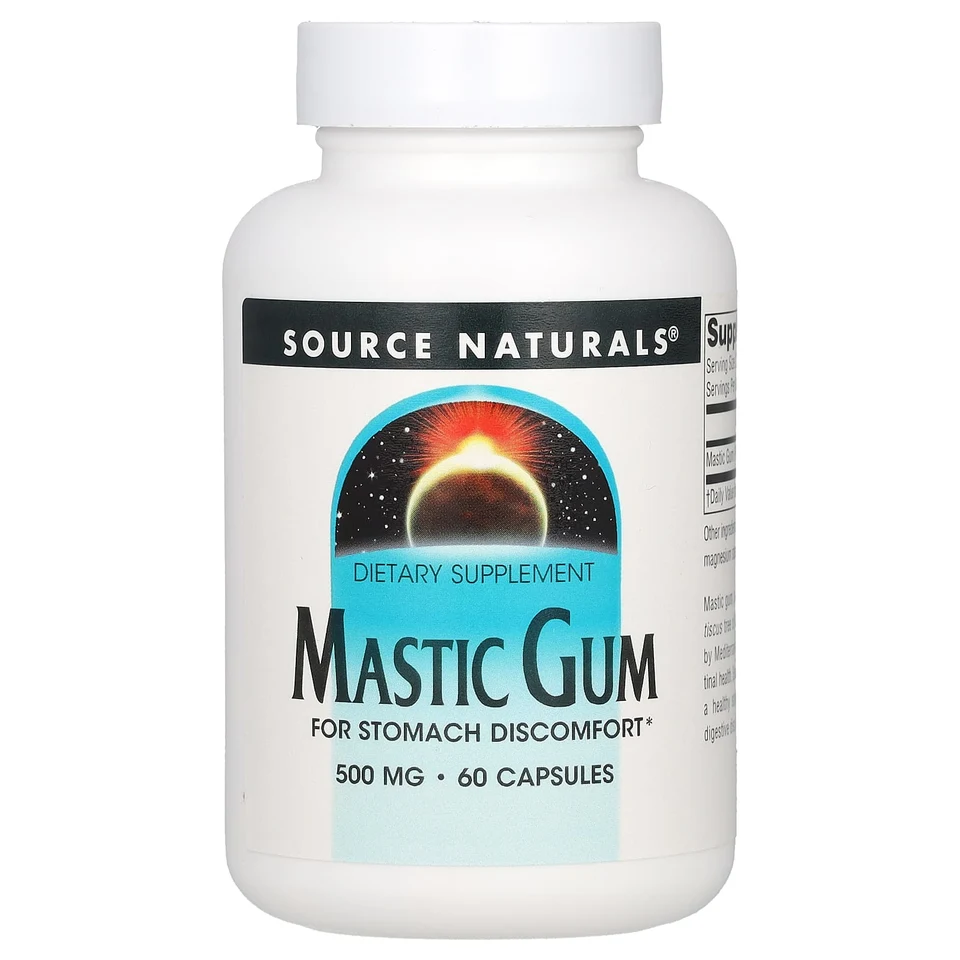 Мастиковая смола Source Naturals, 500 мг, 60 капсул