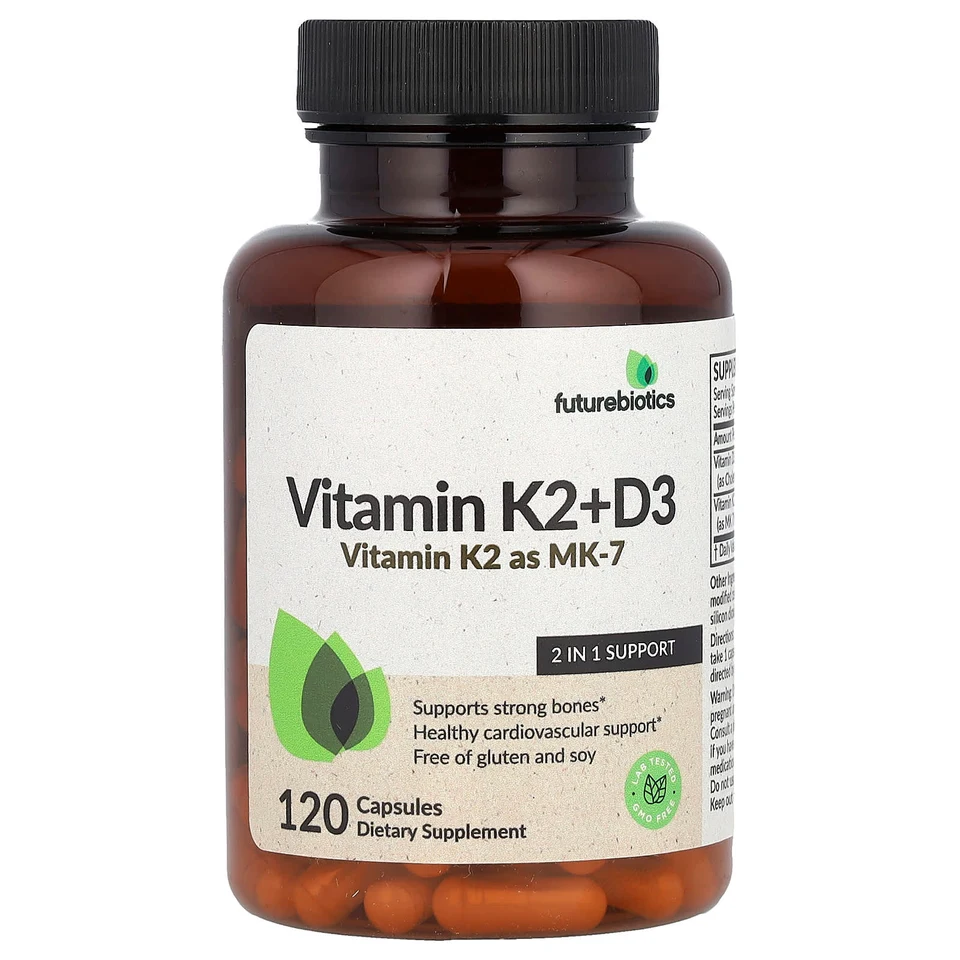 Витамин D3 Futurebiotics Vitamin K2, 120 капсул