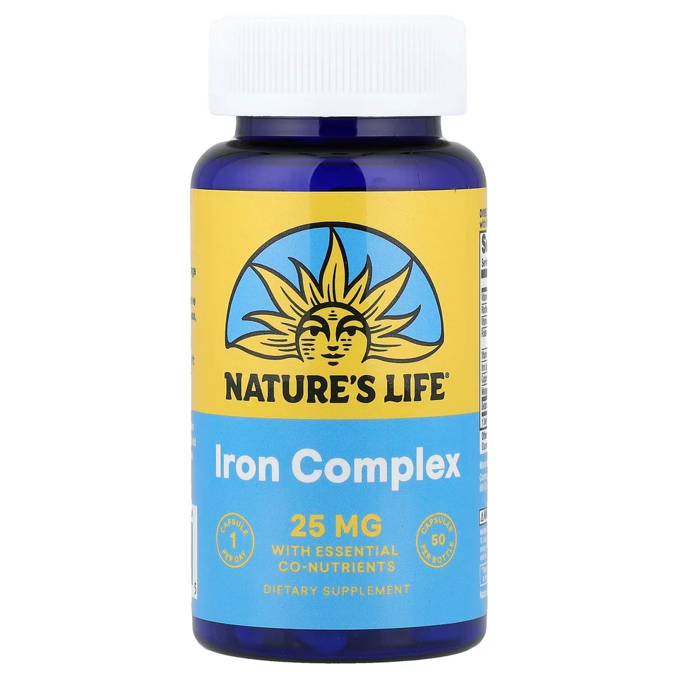 Комплекс Nature's Life Iron, 50 капсул
