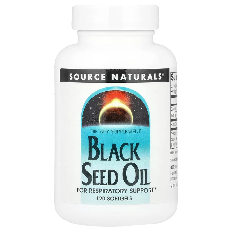 Масло черного тмина Source Naturals, 500 мг, 120 мягких капсул