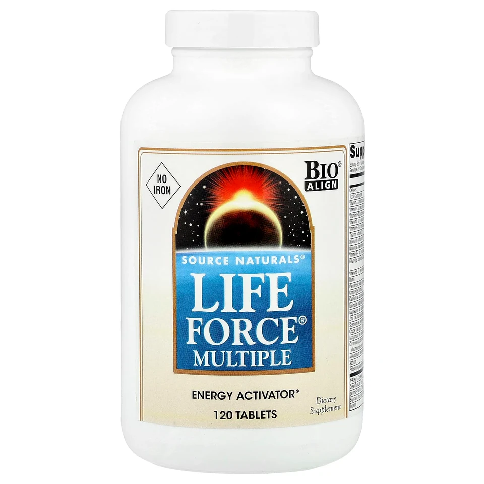 Комплекс Source Naturals Life Force Multiple, без железа, 120 таблеток
