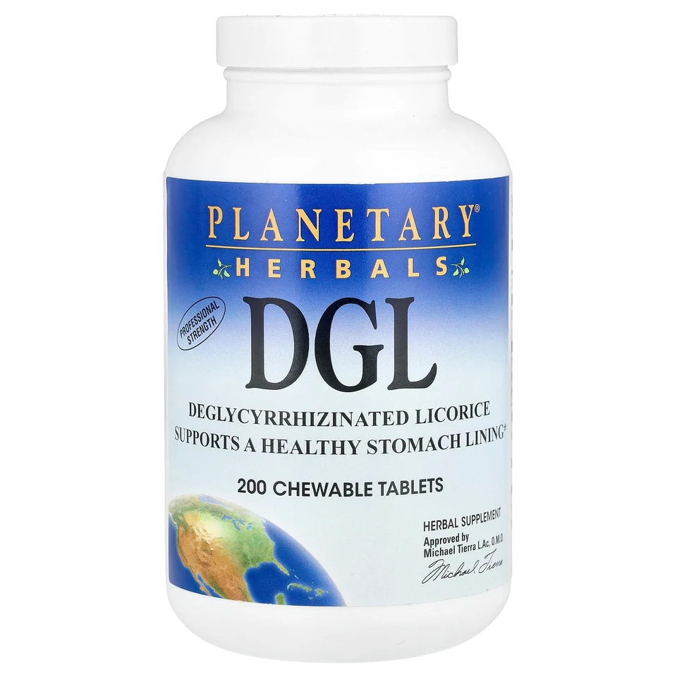 DGL Planetary Herbals, 380 мг, 200 жевательных таблеток