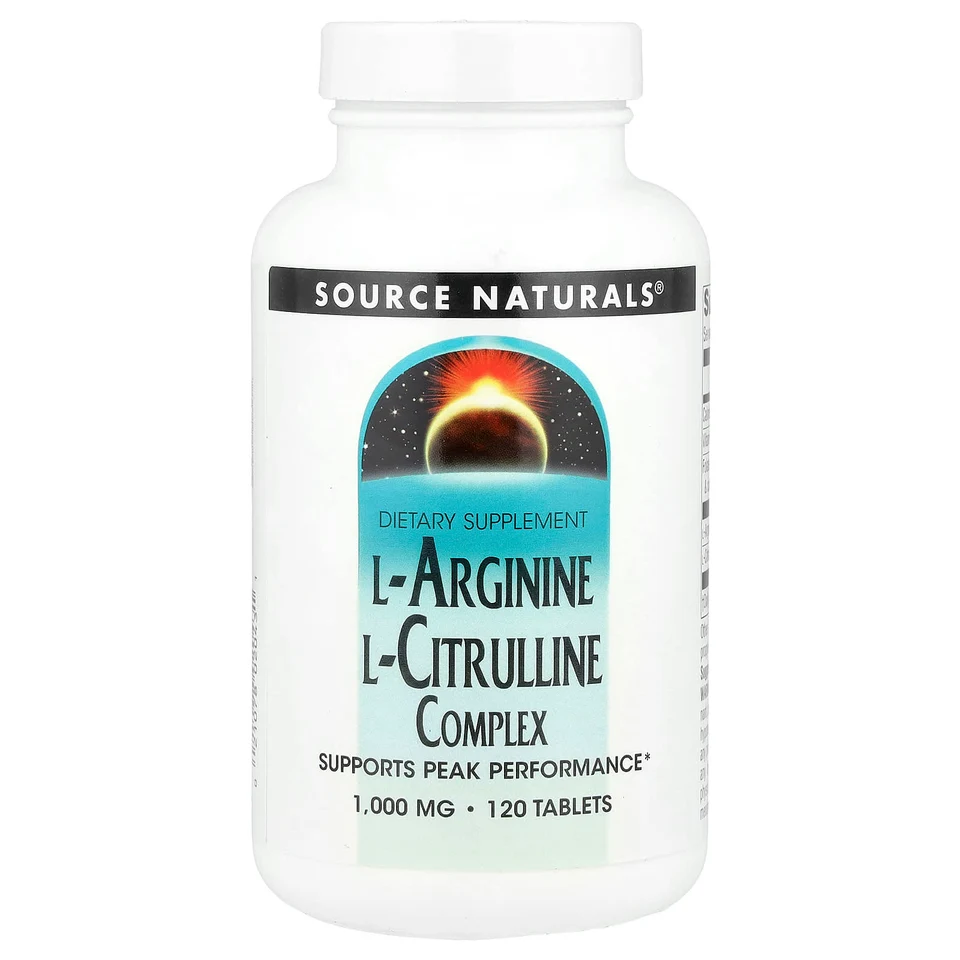 Комплекс Source Naturals L-Arginine L-Citrulline, 120 таблеток