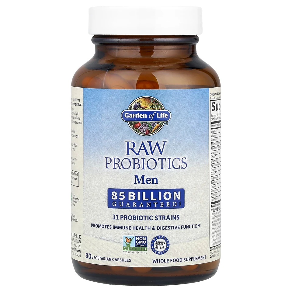 Пробиотик Garden of Life RAW Men, 90 растительных капсул