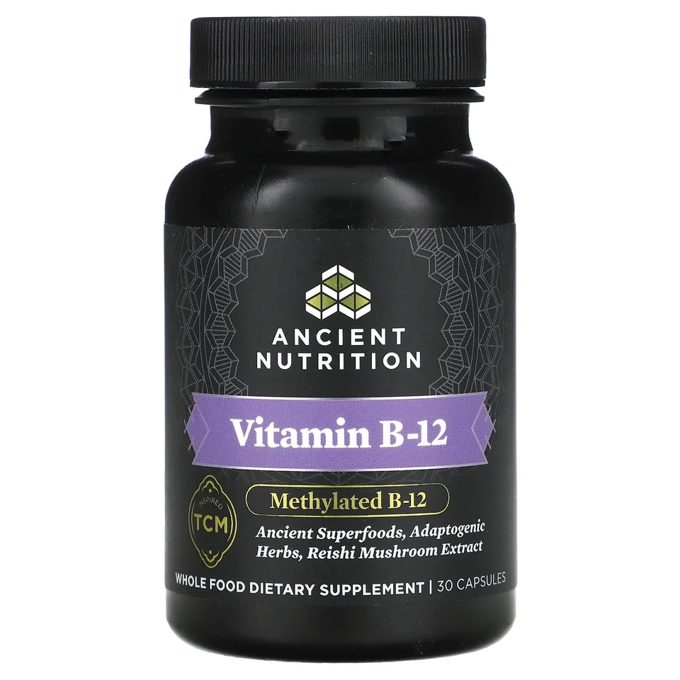Витамин B12 Ancient Nutrition, 30 капсул