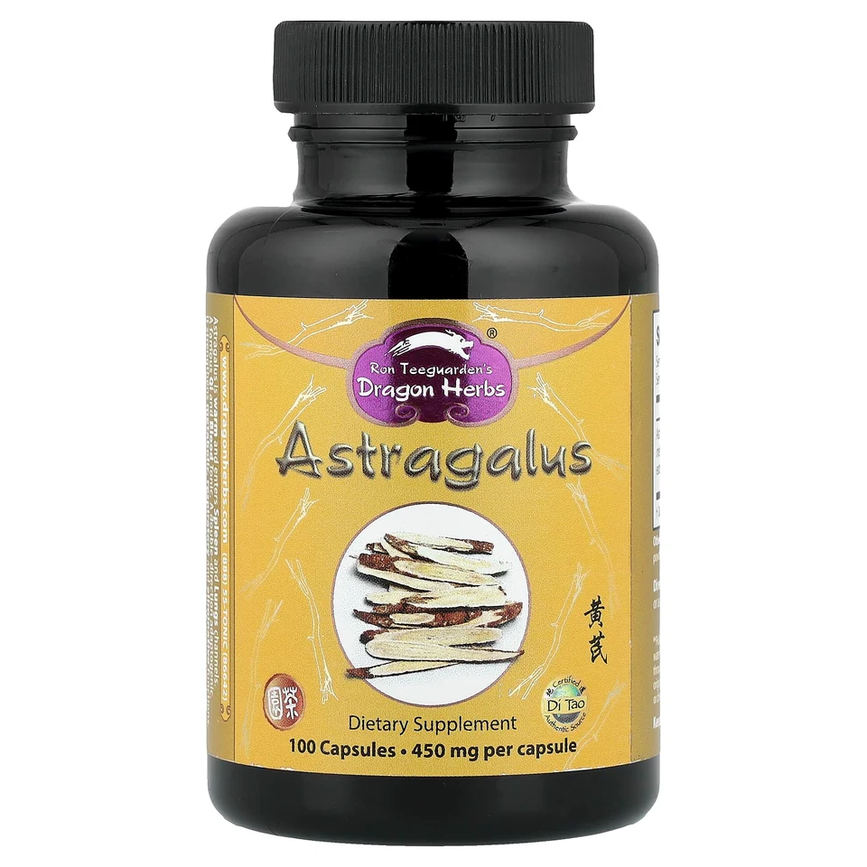 Астрагал Dragon Herbs, 450 мг, 100 капсул