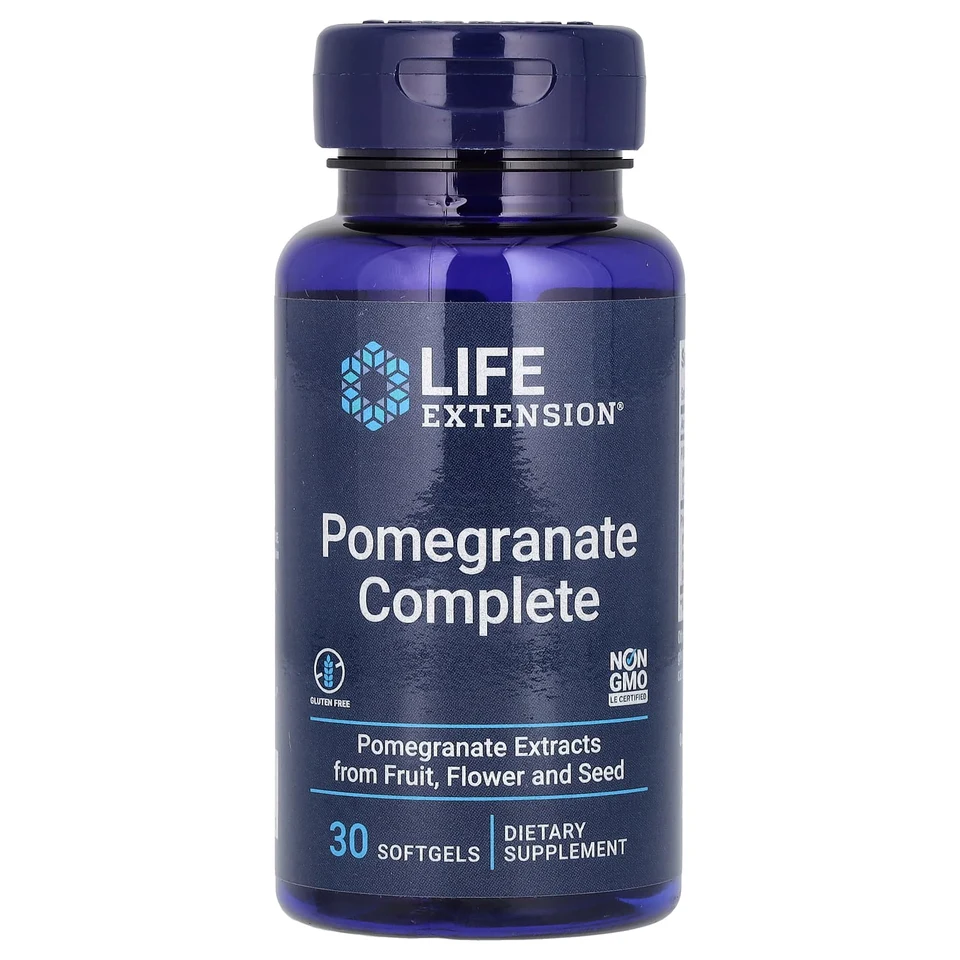 Гранат Life Extension, Pomegranate Complete, 30 мягких капсул
