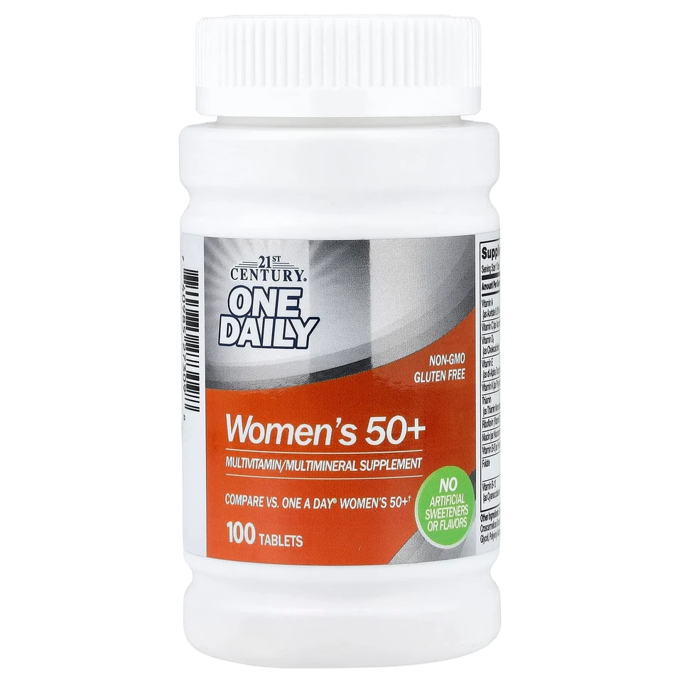 Мультивитамины 21st Century One Daily Women's 50+, для женщин, 100 таблеток