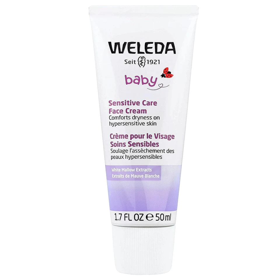 Детский крем для лица Weleda Baby Sensitive Care White Mallows Extracts, 50 мл