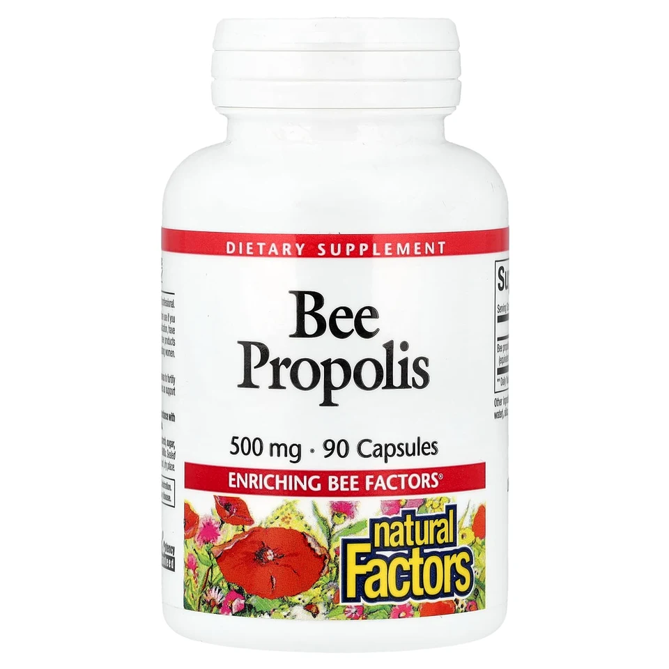 Прополис Natural Factors Bee, 500 мг, 90 капсул
