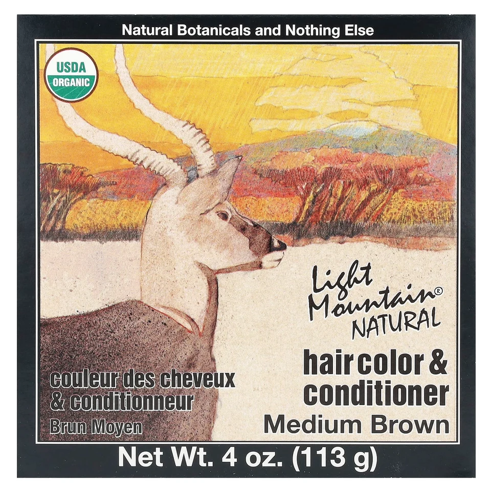 Кондиционер Light Mountain Natural Hair Color & Medium Brown, 113 г