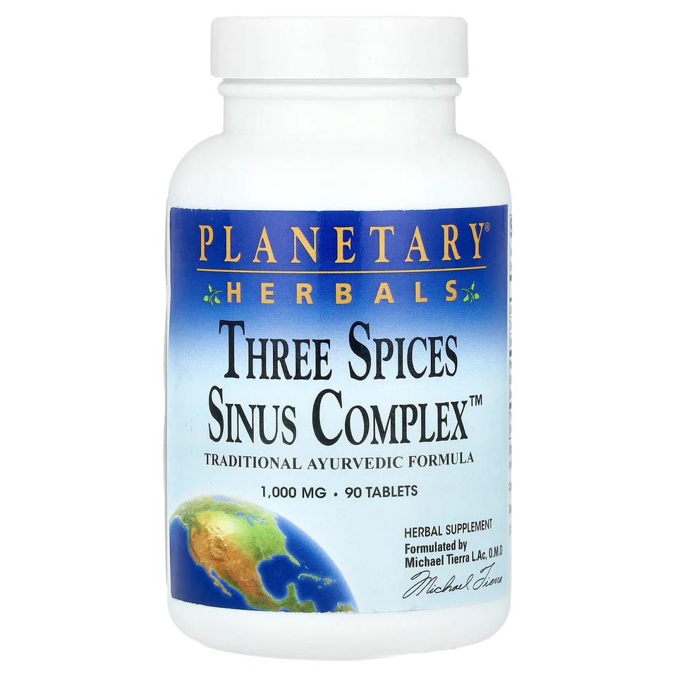 Комплекс Planetary Herbals Three Spices Sinus™, 90 таблеток