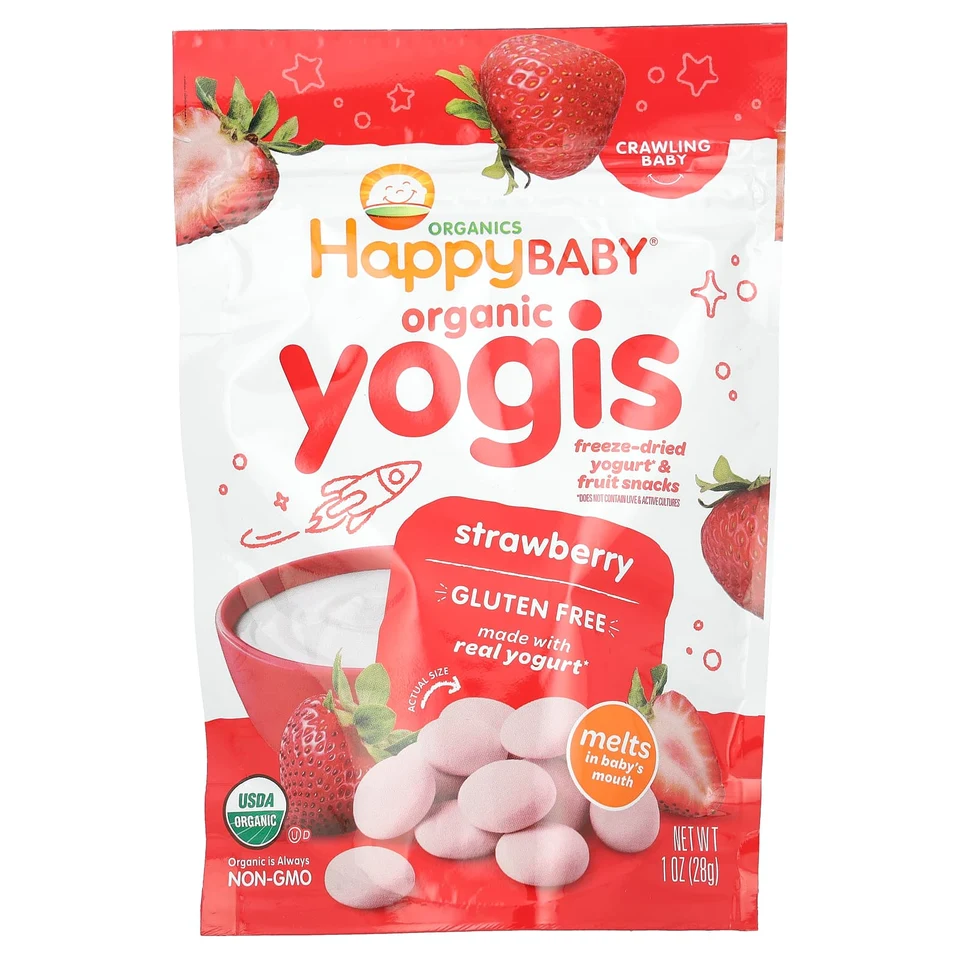 Закуска Happy Baby®, Органические Йогуртовые Йогурты, 28 г