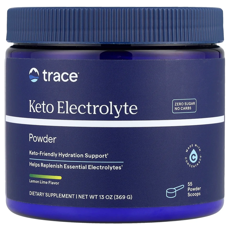 Порошок Trace Keto Electrolyte, вкус «лимон и лайм», 369 г