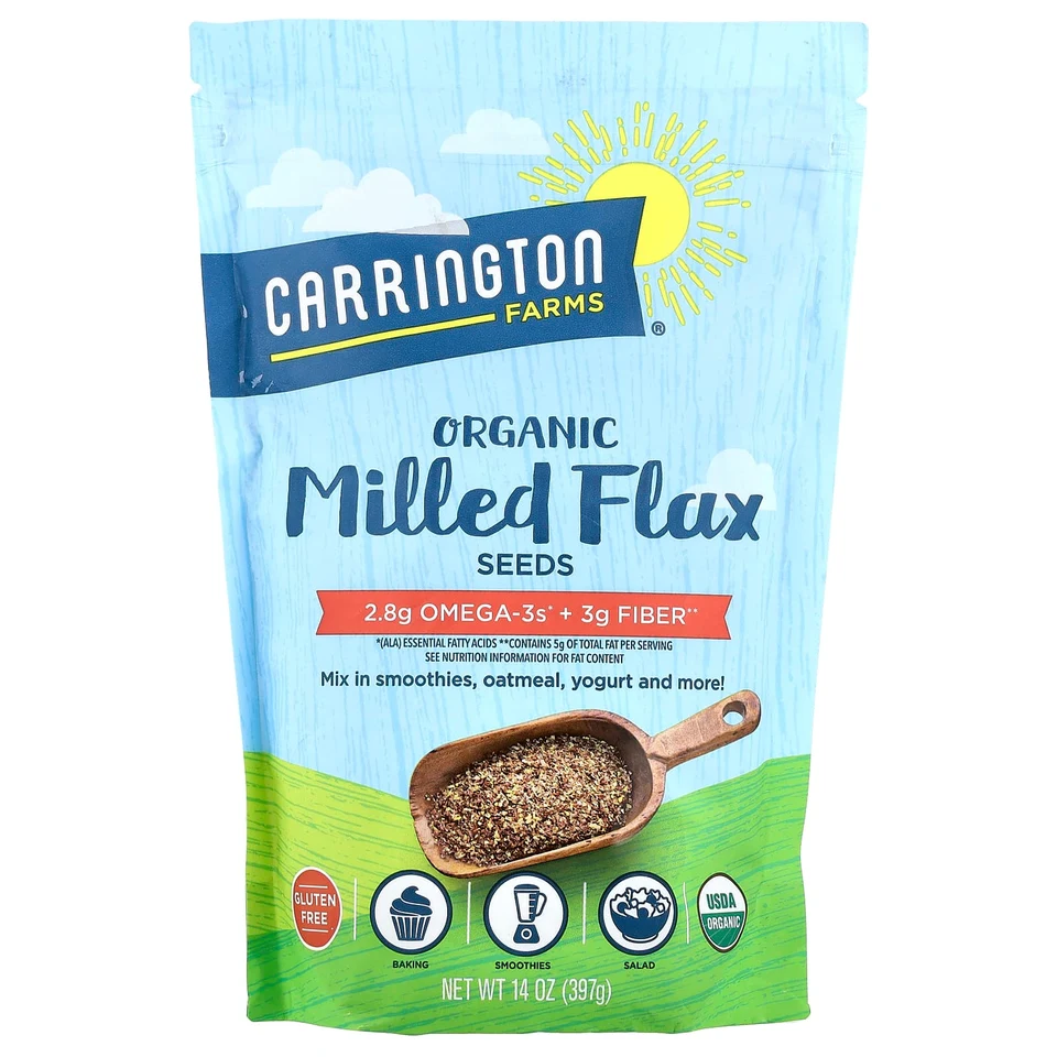 Семена льна Carrington Farms Organic Milled, 397 г