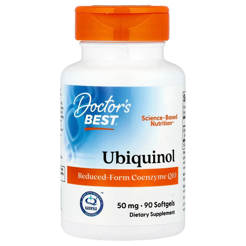 Убихинол Doctor's Best with Kaneka Q+®, 50 мг, 90 мягких капсул