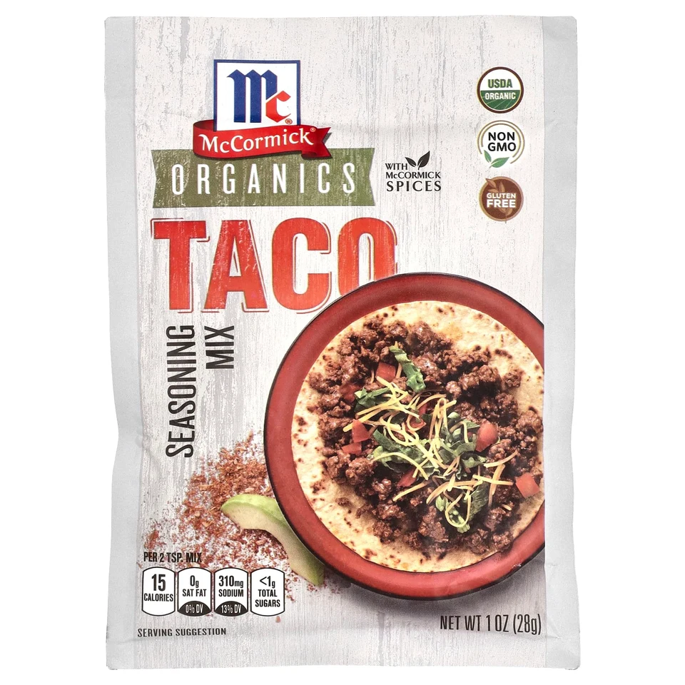 Приправа McCormick Organics Taco Mix, 28 г