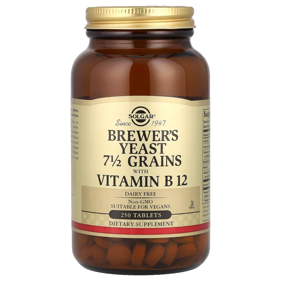 Витамин B12 Solgar Brewer's Yeast 7 1/2 Grains, 250 таблеток