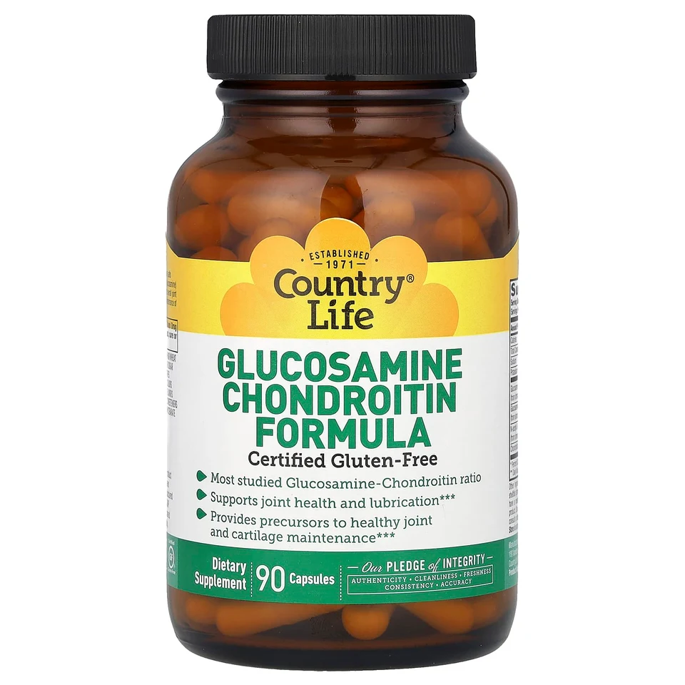 Хондроитин Country Life Glucosamine Formula, 90 капсул