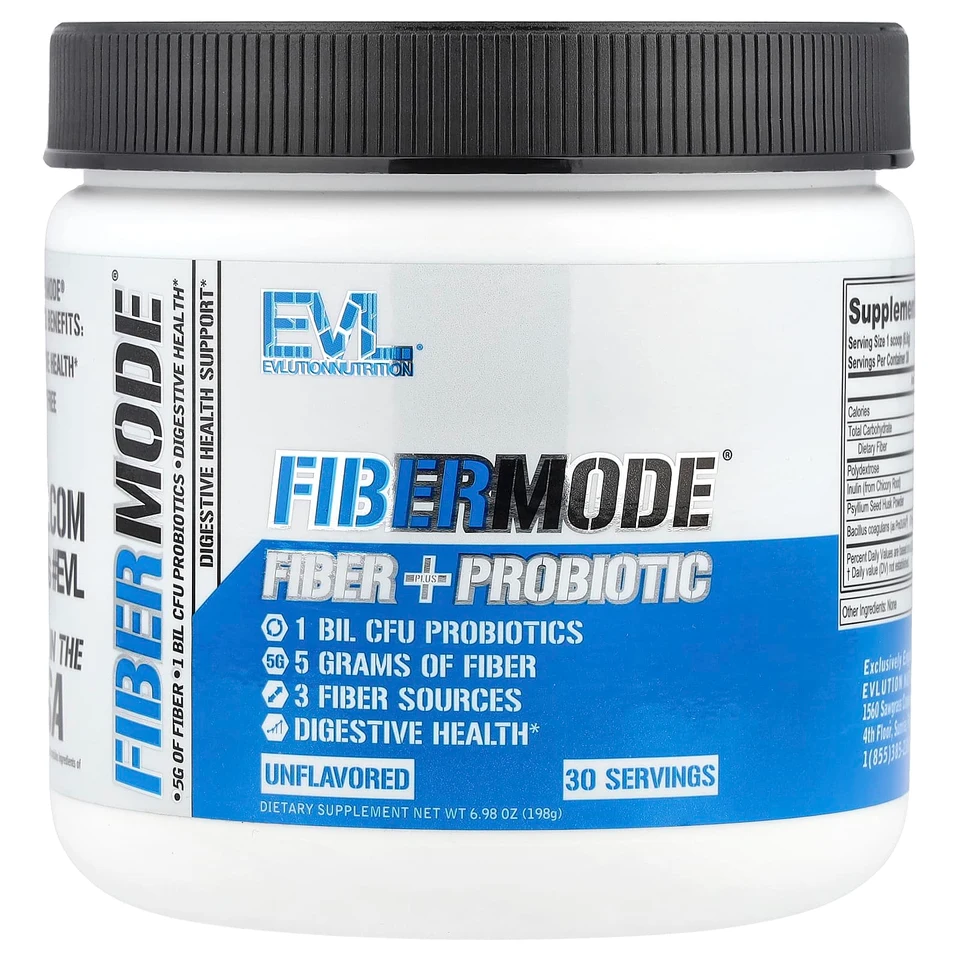 Пробиотик EVLution Nutrition FiberMode® Fiber, без вкуса, 198 г