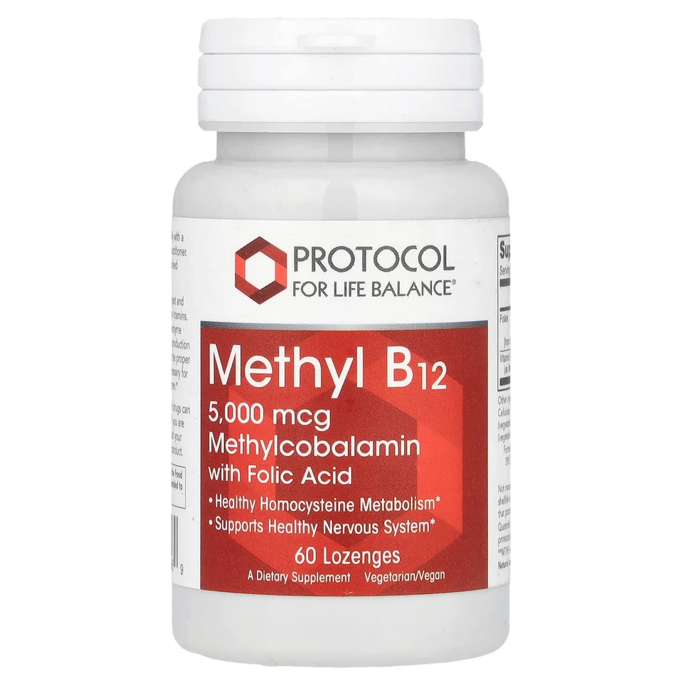 Метил B12 Protocol for Life Balance, 5000 мкг, 60 пастилок