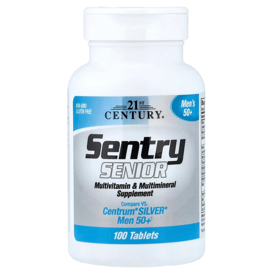 Мультивитамины 21st Century Sentry Senior Men's 50+ & Multimineral Supplement, 100 таблеток