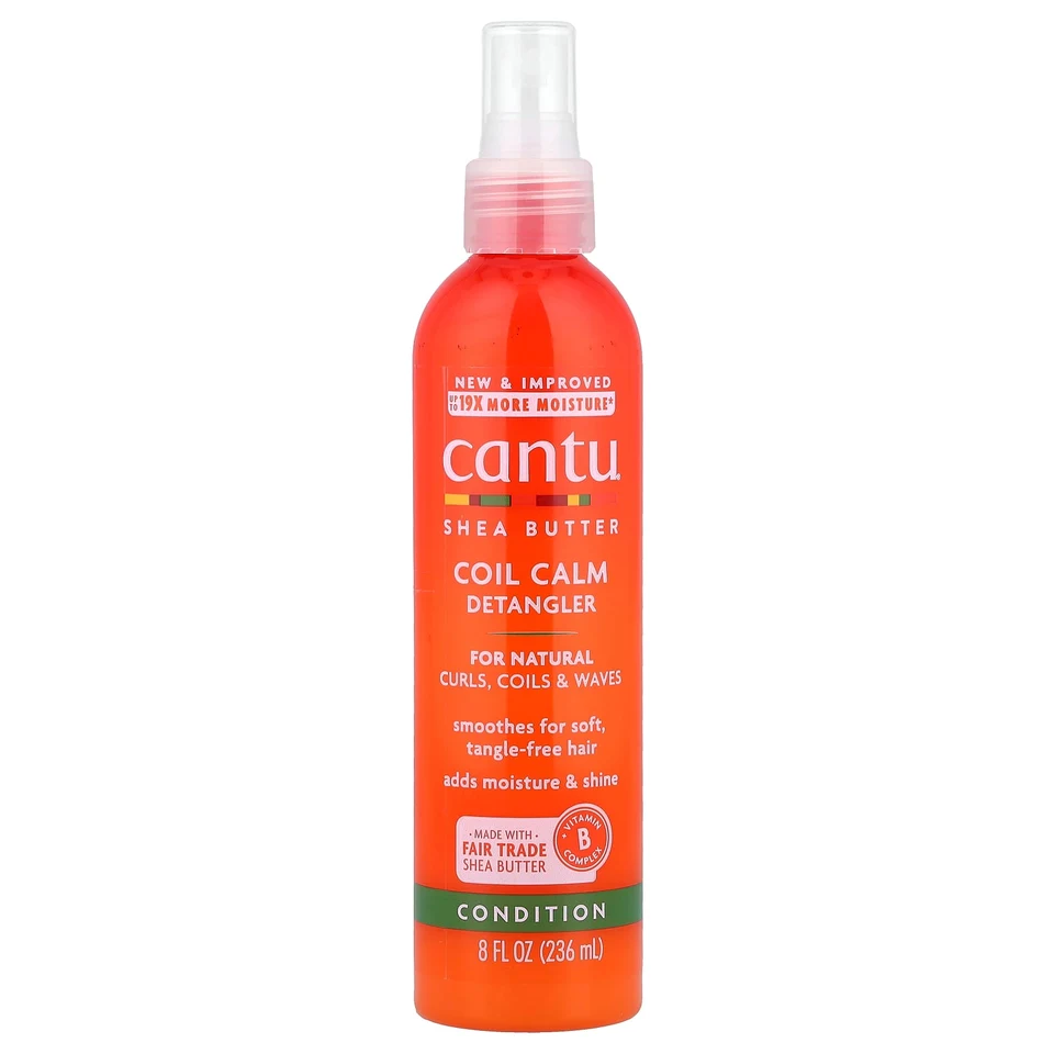Спрей для распутывания волос Cantu Shea Butter Coil Calm For Natural Curls Coils & Waves, 236 мл