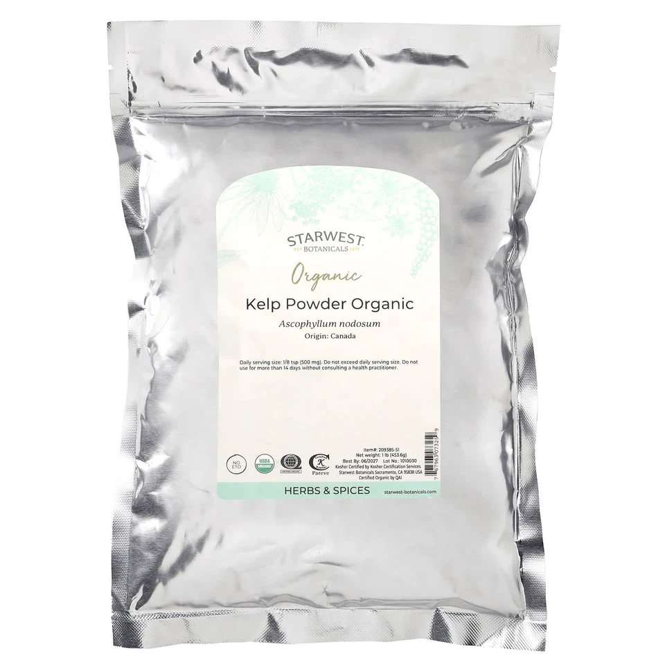 Порошок Starwest Botanicals Organic Kelp, 453.6 г