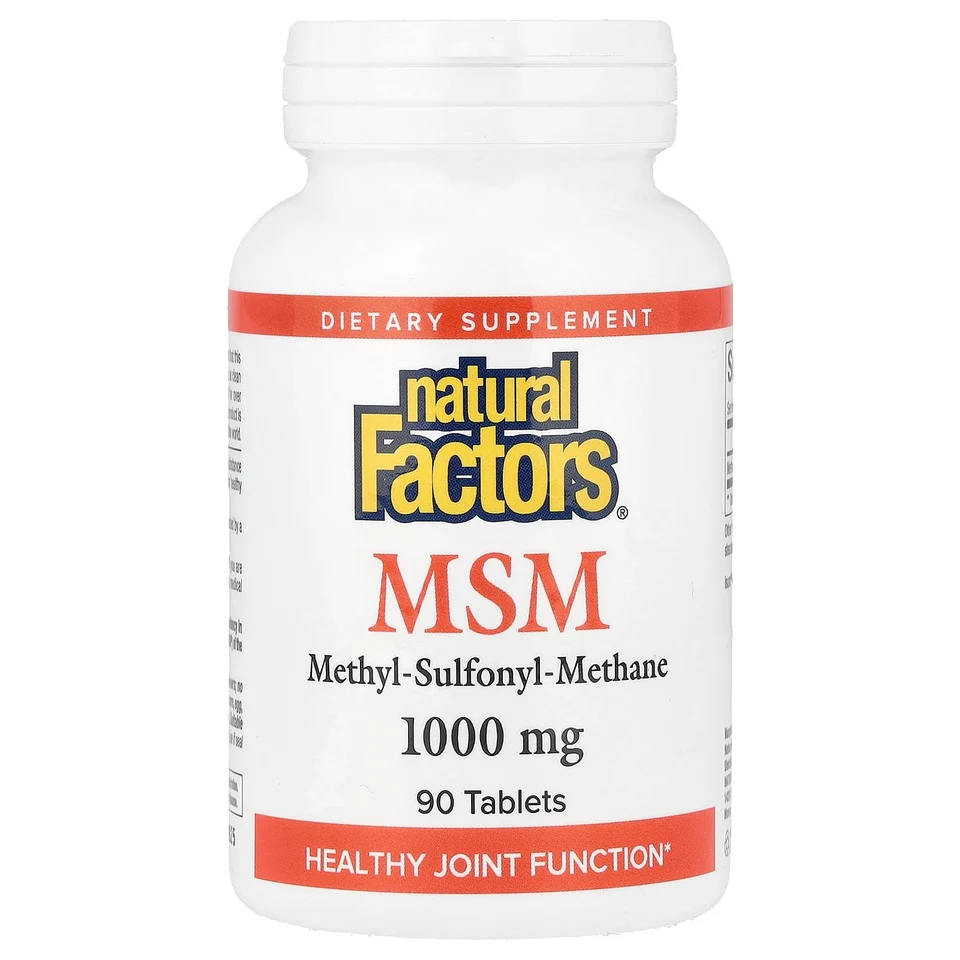 МСМ Natural Factors, 1000 мг, 90 таблеток