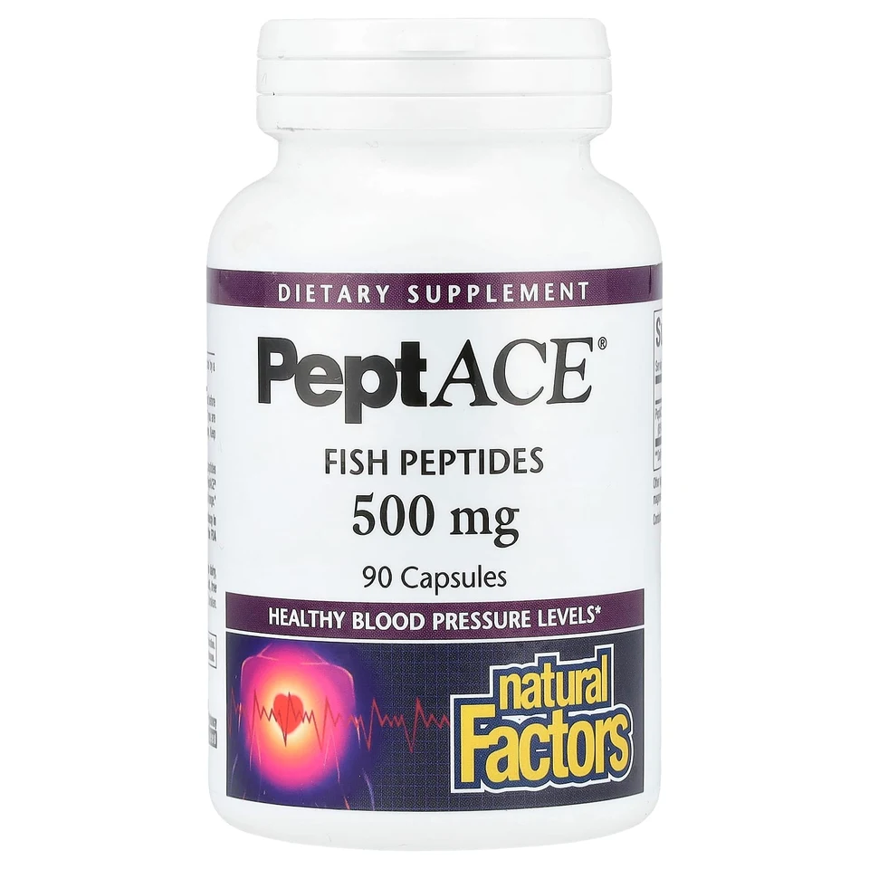 Рыбные пептиды PeptACE Natural Factors, 500 мг, 90 капсул