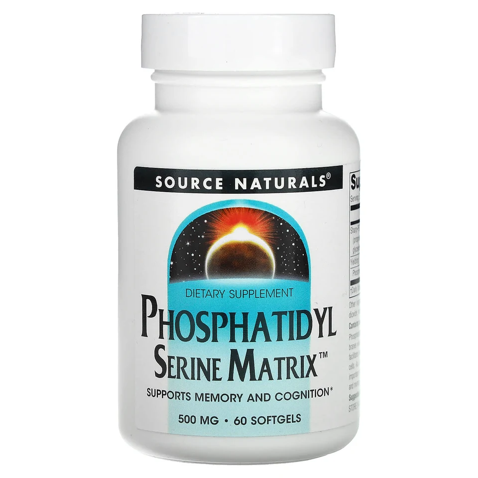 Фосфатидилсерин Source Naturals Matrix, 500 мг, 60 мягких капсул