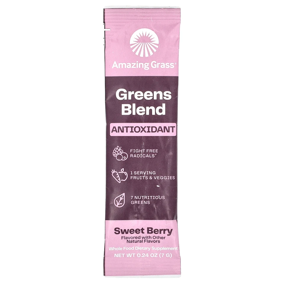 Зеленый комплекс Amazing Grass Antioxidant Sweet Berry, 15 саше, 7 г, саше