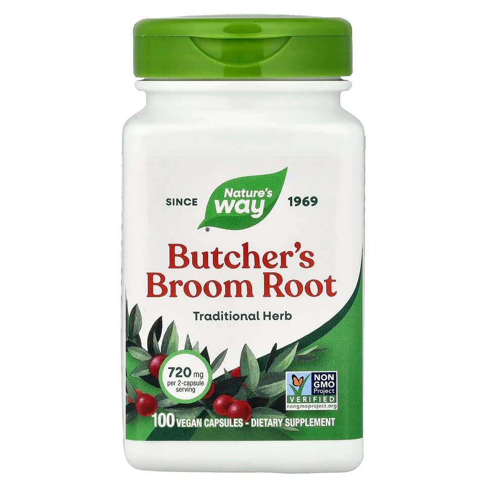 Иглица (рускус) Nature's Way Root, 360 мг, 100 растительных капсул