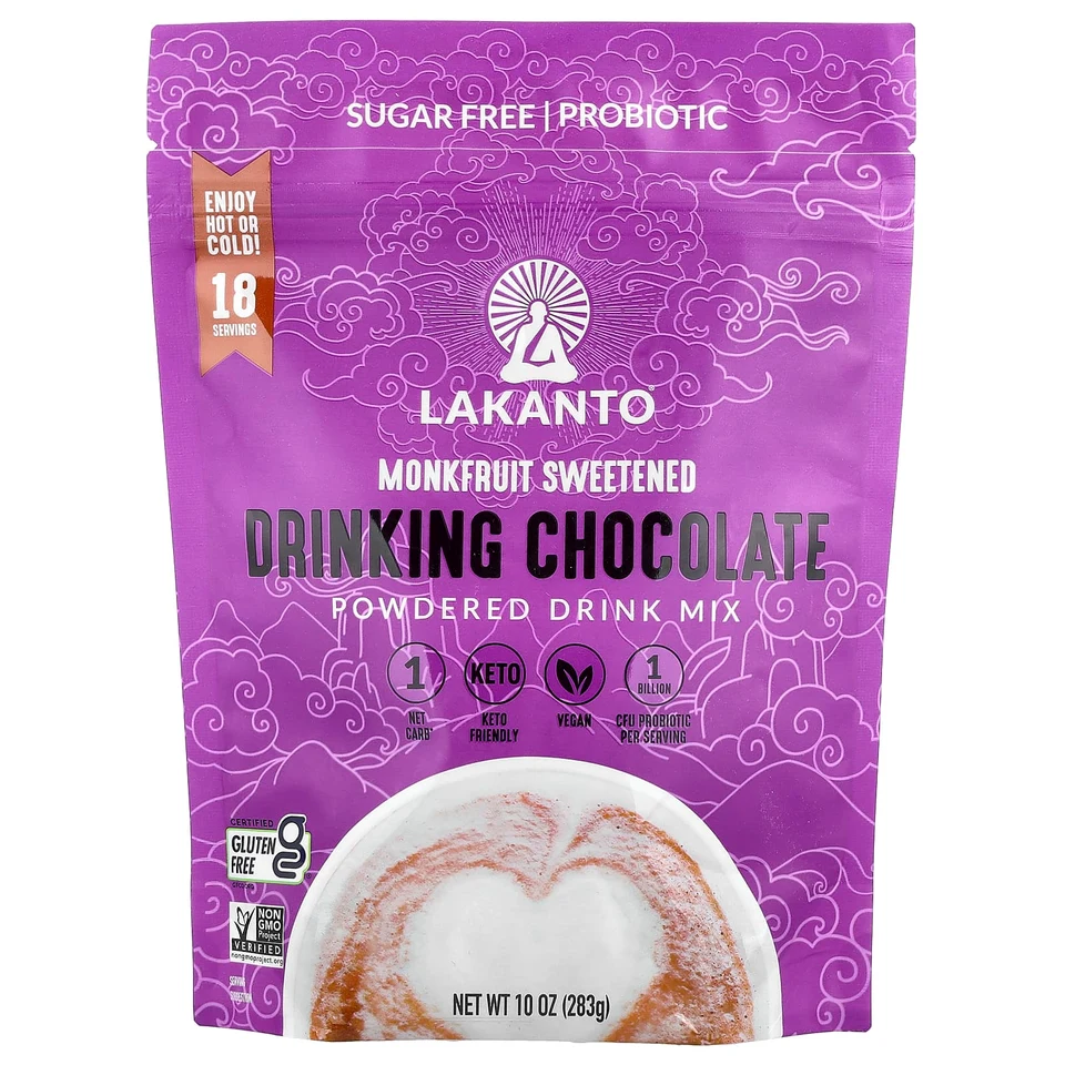 Шоколад Lakanto Powdered Drink Mix, Drinking Chocolate, 283 г, смесь для напитка