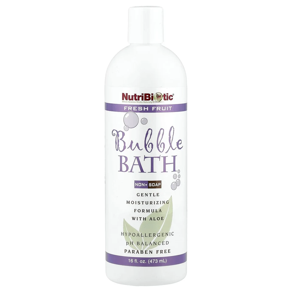 Средство для ванны NutriBiotic Non-Soap Fresh Fruit, пена для ванны, 473 мл