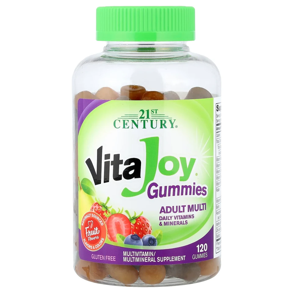 Мультивитамины 21st Century VitaJoy® для взрослых, фруктовый вкус, 120 жевательных пастилок