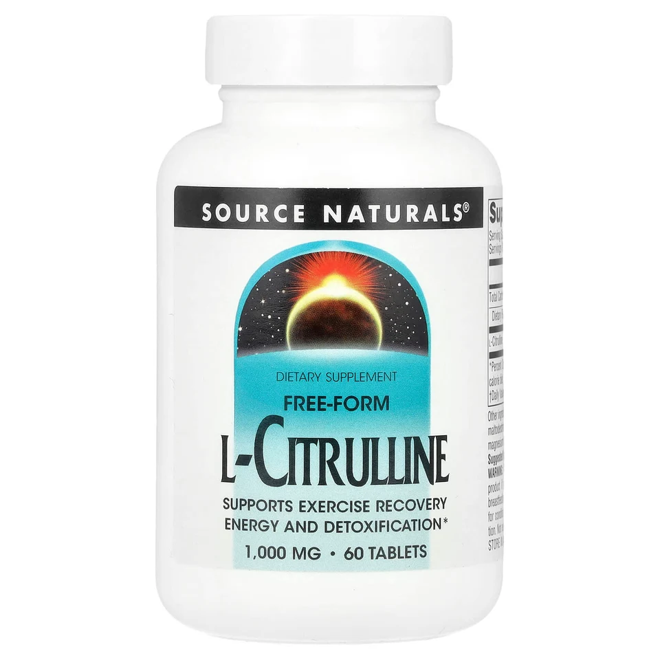 L-цитруллин Source Naturals L-Citrulline, 1000 мг, 60 таблеток