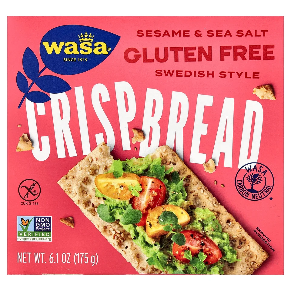 Морская соль Wasa Flatbread Crispbread Sesame &, 175 г