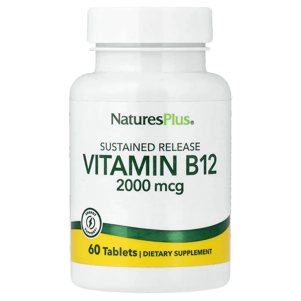 Витамин B12 NaturesPlus Sustained Release, 60 таблеток