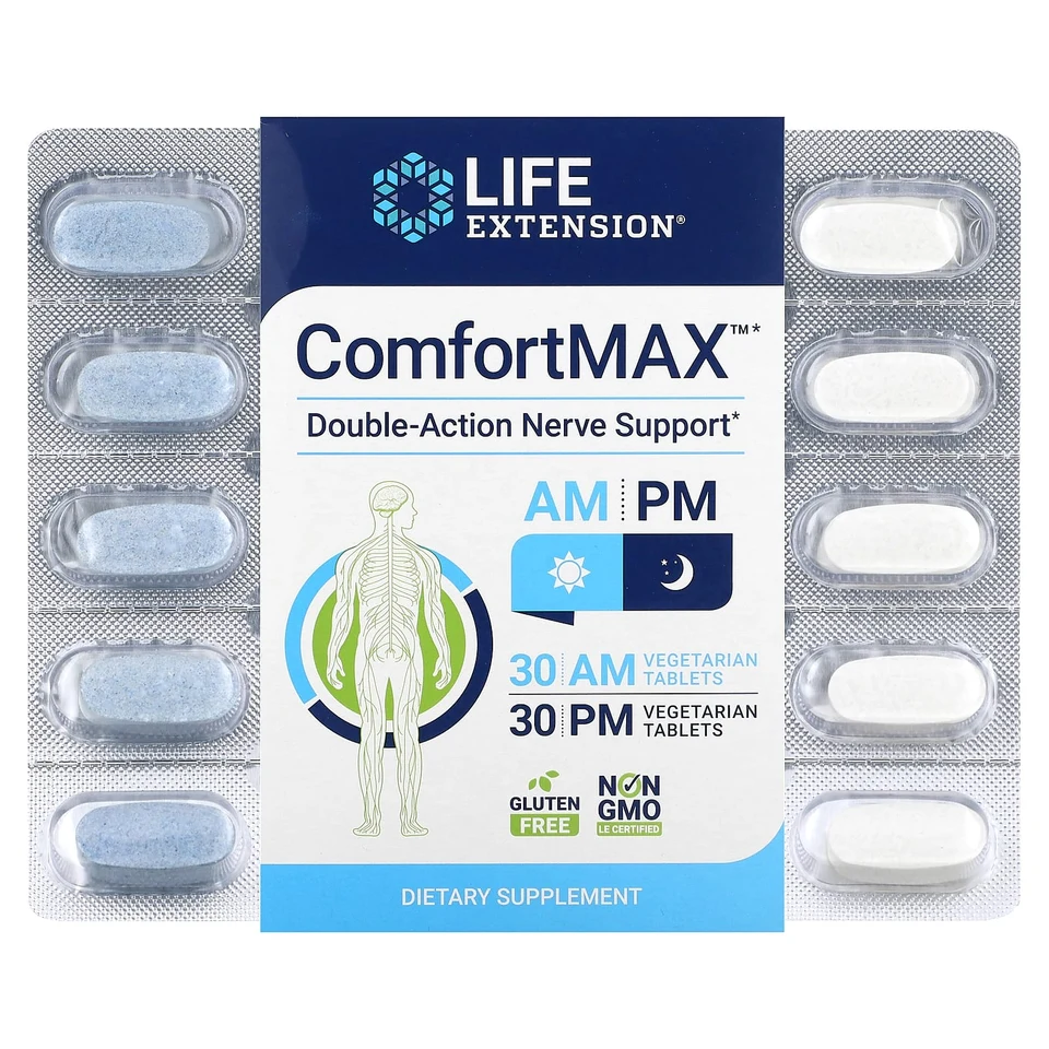 Поддержка нервной системы Life Extension, 60 вегетарианских таблеток
